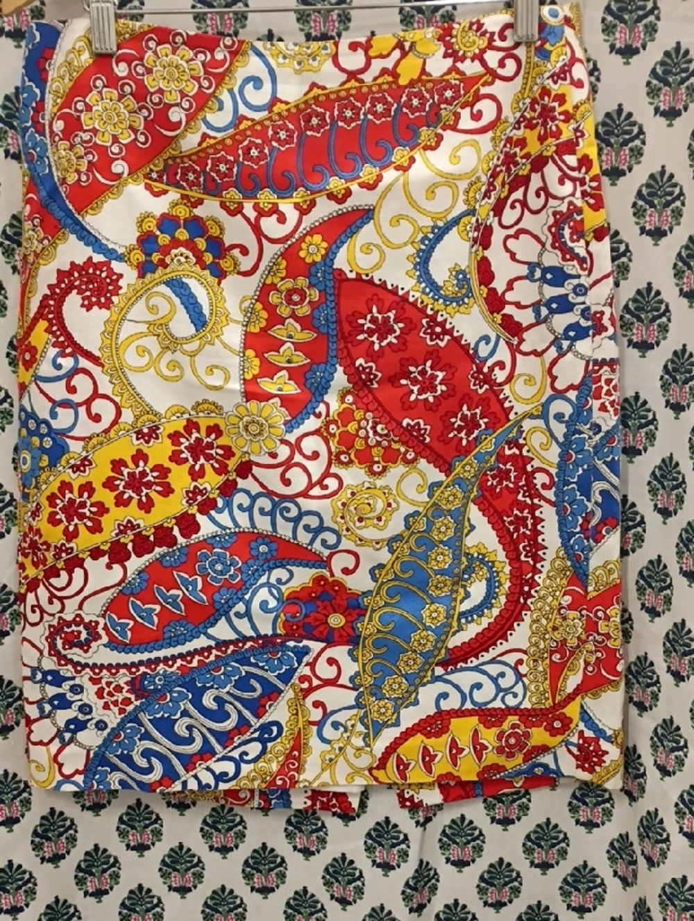Talbots Bright Paisley Print Skirt Size 8